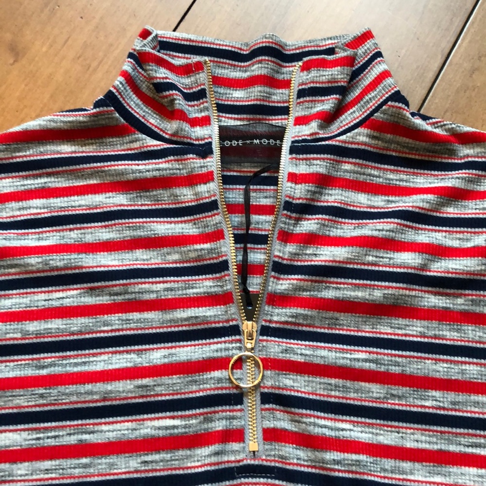 NWT Nordstrom Rack ¼ zip Code Mode Knit top size S - Picture 6 of 7